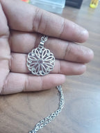 🌙💫Silver Birthstone Pendant with Chain – Pack of 1 ✨💎