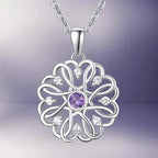 🌙💫Silver Birthstone Pendant with Chain – Pack of 1 ✨💎